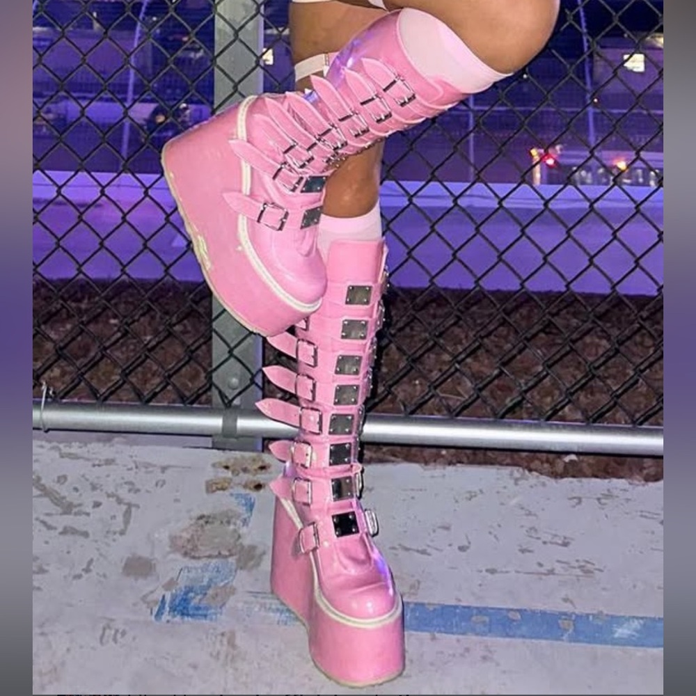 Demonia x Dolls Kill Sweeter Than Eva Trinity Boots